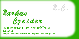 markus czeider business card